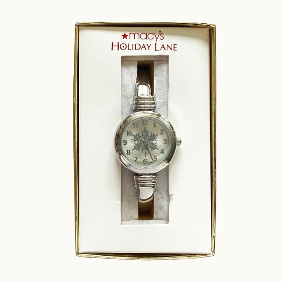 Macy's Holiday Lane Collection Snowflake Watch - Picture 2 of 3